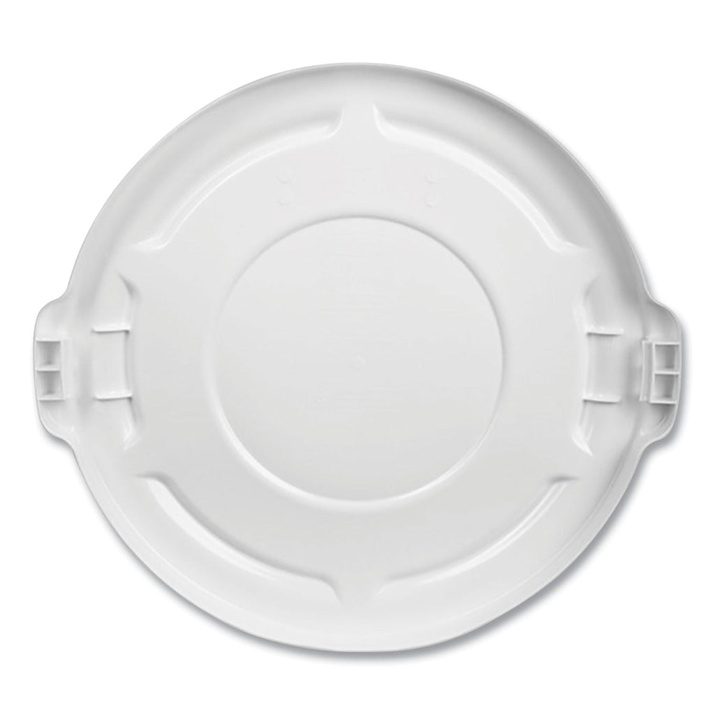 Rubbermaid Round Flat Top Lid, for 32 gal Round BRUTE Containers, 22.25" Diameter, Blue