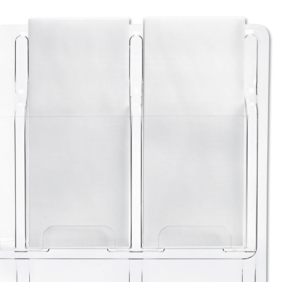 Safco Reveal Clear Literature Displays, 24 Compartments, 30w x 2d x 41h, Clear