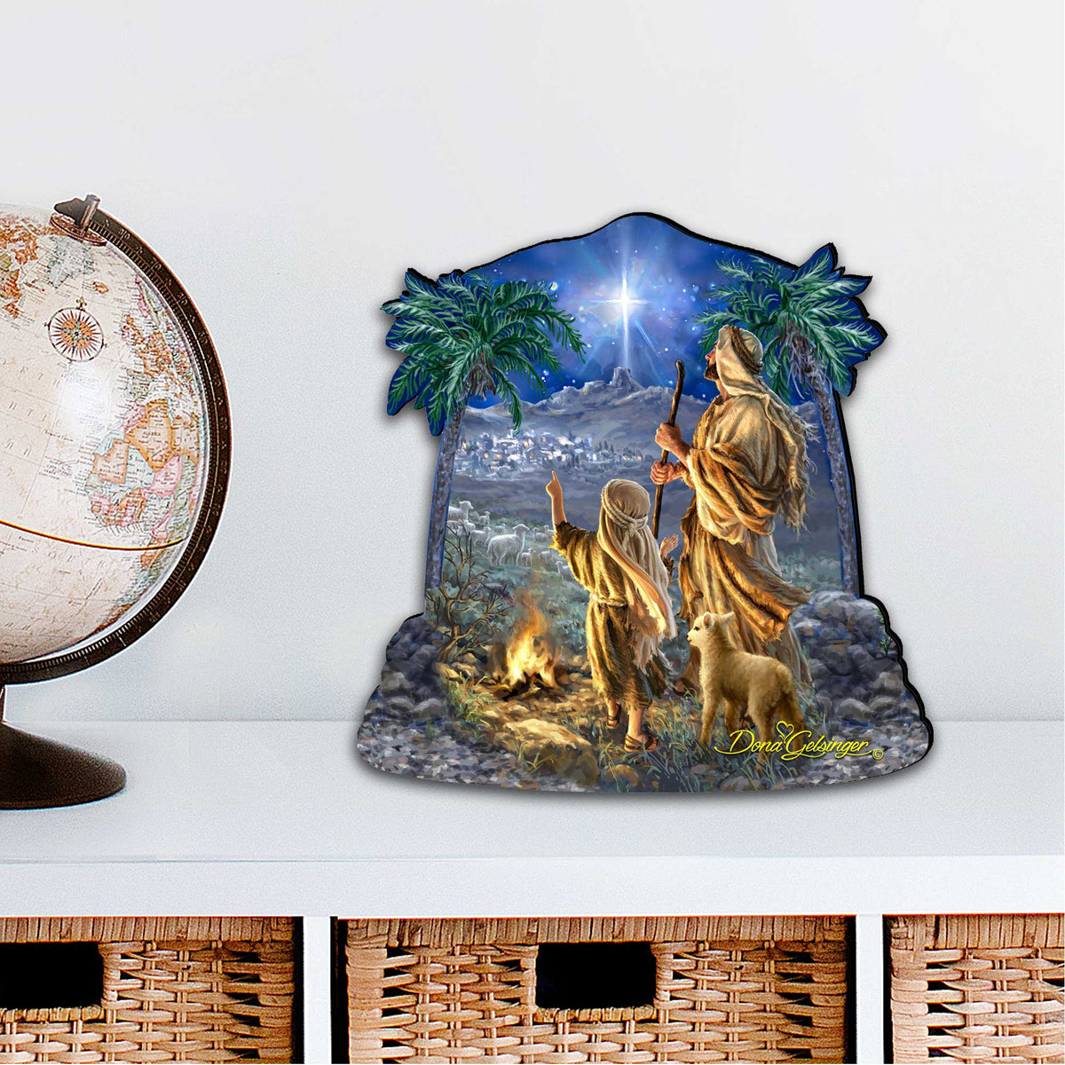 Shepherds Keeping Watch Wall Tree Décor by D. Gelsinger - Designocracy - 8461025M-1838