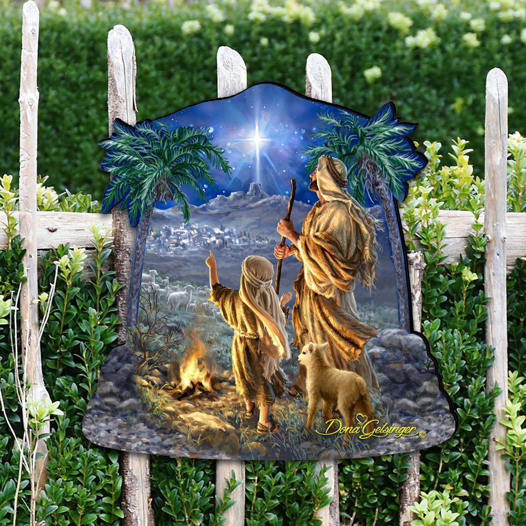 Shepherds Keeping Watch Wall Tree Décor by D. Gelsinger - Designocracy - 8461025M-1838