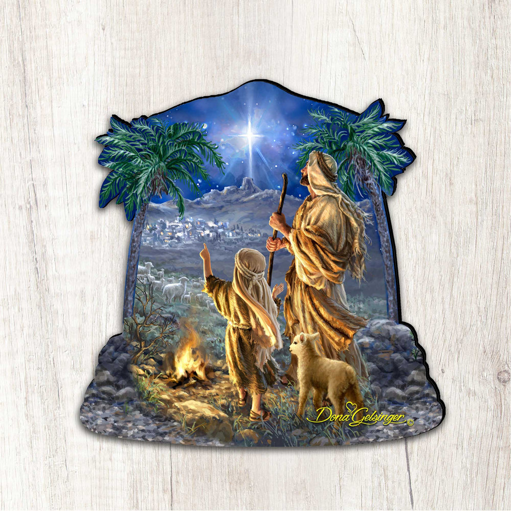 Shepherds Keeping Watch Wall Tree Décor by D. Gelsinger - Designocracy - 8461025M-1838