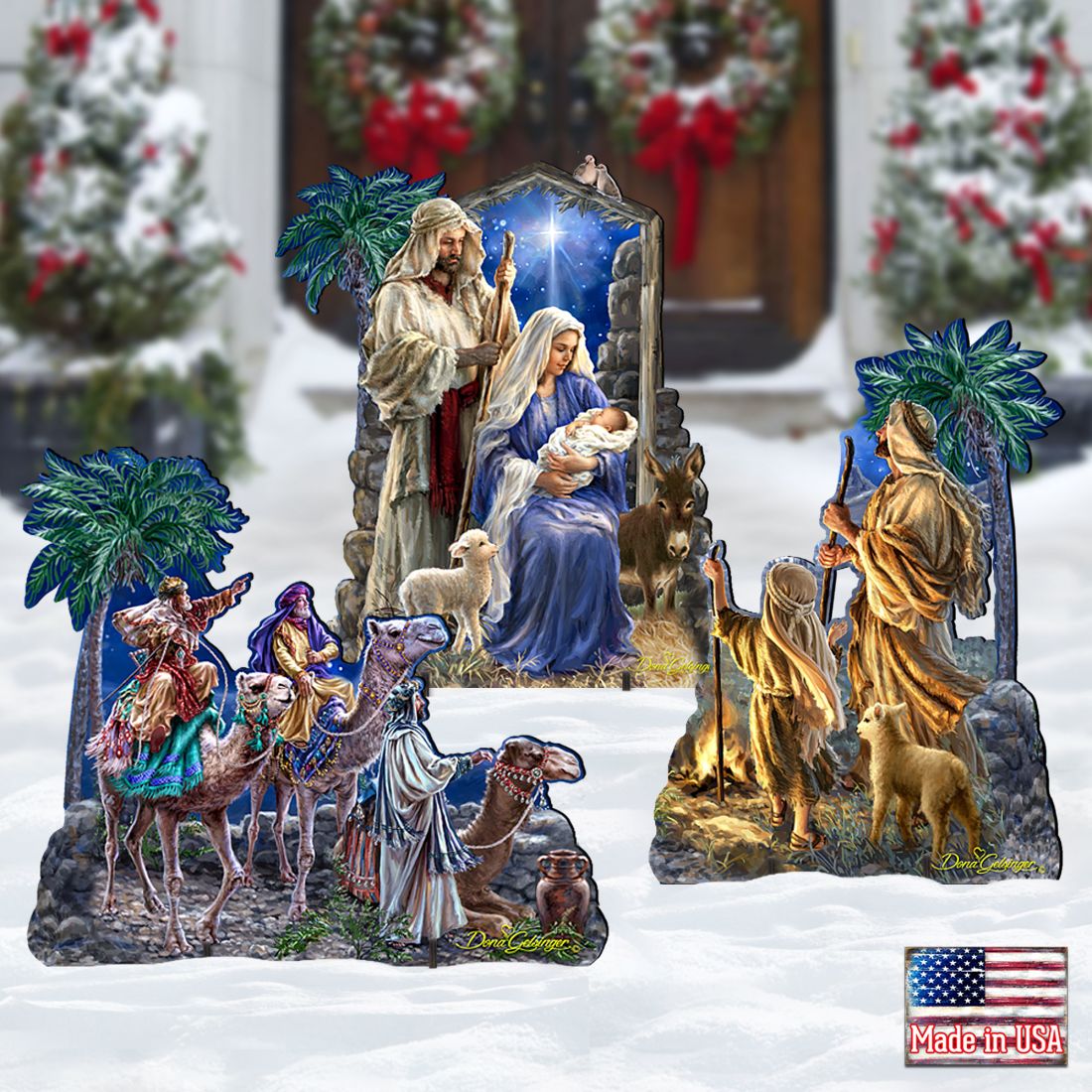 Miracle Outdoor Nativity Set  by D. Gelsinger - Nativity Holiday Décor - 8461041F-S3-1201