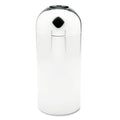 Safco Reflections Open-Top Dome Receptacle, Round, Steel, 15 gal, Chrome