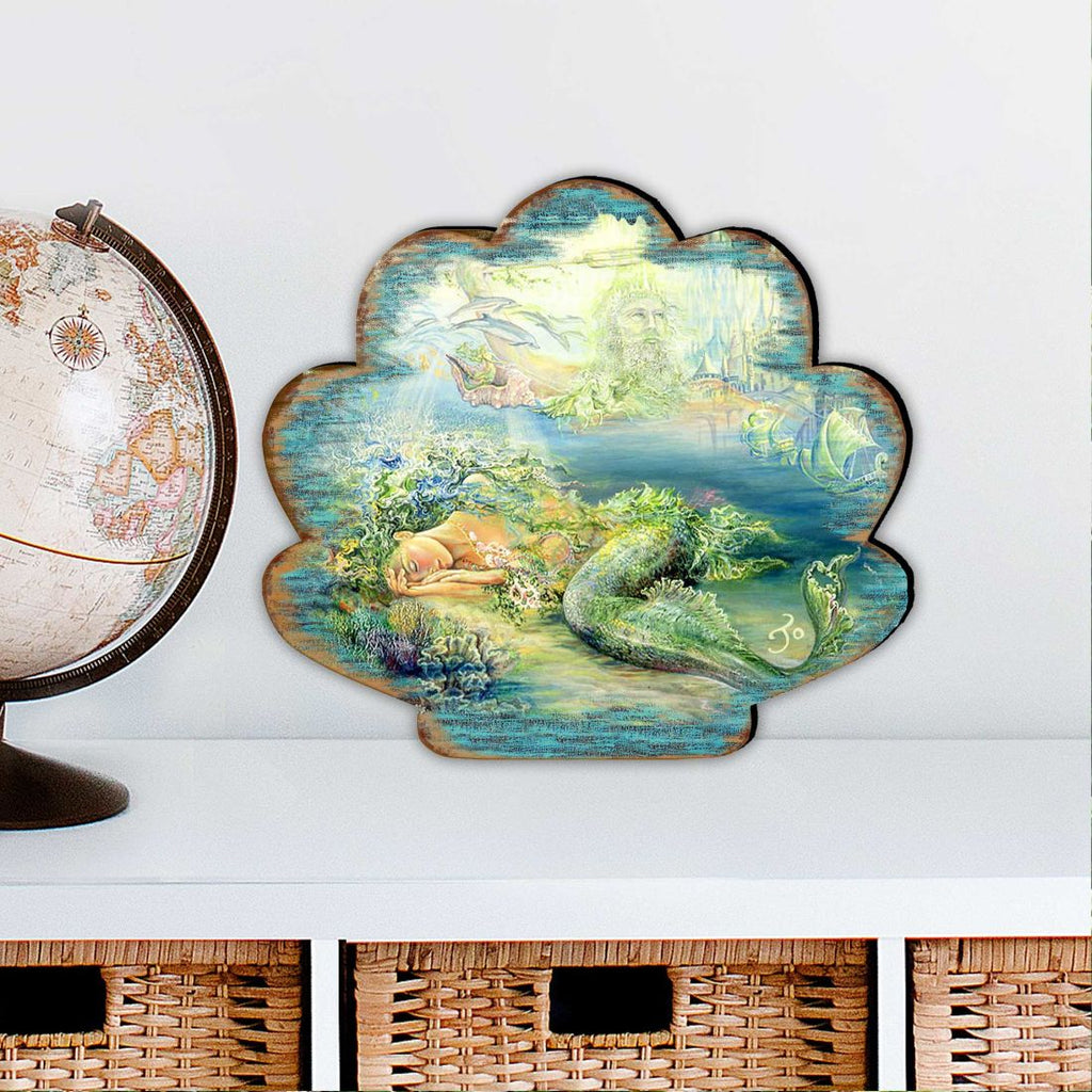 Dreams of Atlantis Coastal Outdoor Décor Large Ornament by Josephine Wall - Coastal Sea-Life Décor - 8472102M-JW