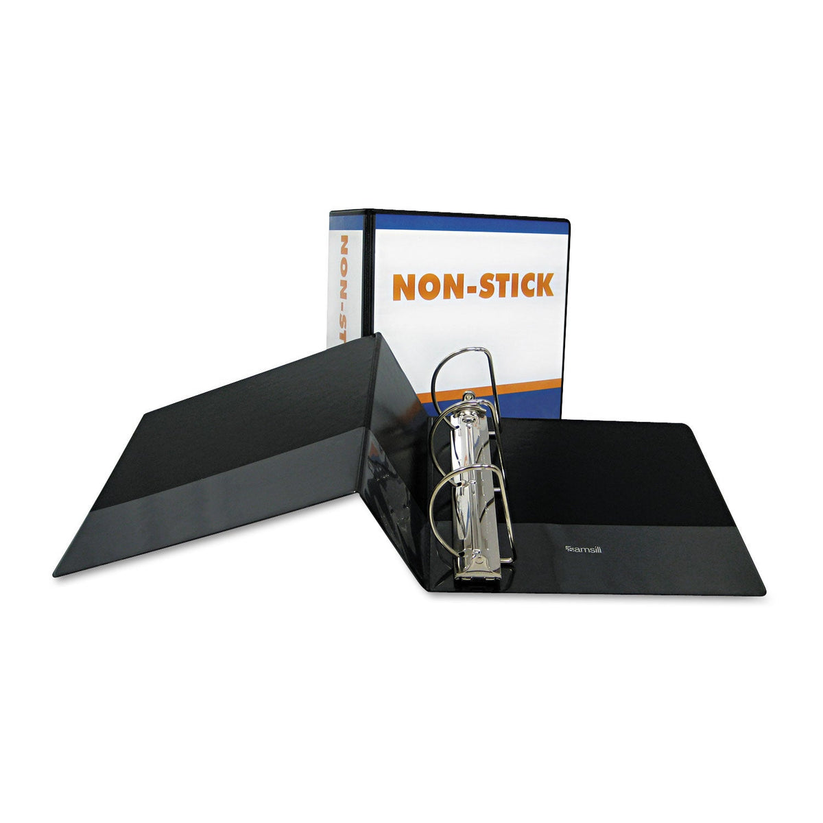 Samsill Nonstick D-Ring View Binder, 3 Rings, 5" Capacity, 11 x 8.5, Black