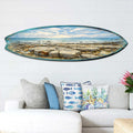 Rocky Shore Surfboard Wall Art – Coastal Ocean Landscape Decor – Handcrafted Coastal Wooden Decor by G.DeBrekht – 8490174HS