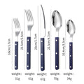 French Rivet ABS Handle Hotel Western Tableware Steak Knife Butter Knife Set