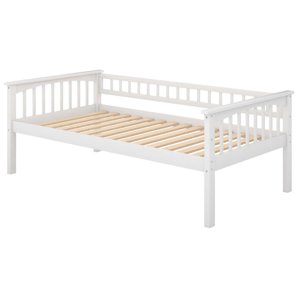Twin over Twin Bunk Bed with Drawers  Convertible Beds  White