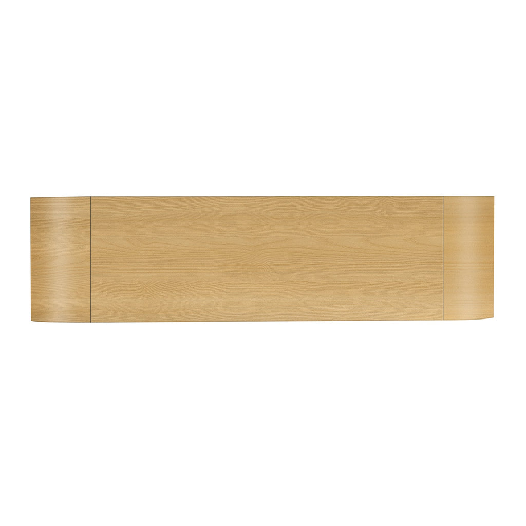 U-STYLE four door curved corner design wavy door panel cabinet with adjustable shelves