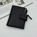 Womens Trifold Short Multi-functional Leather Wallet With Multiple Card Slots