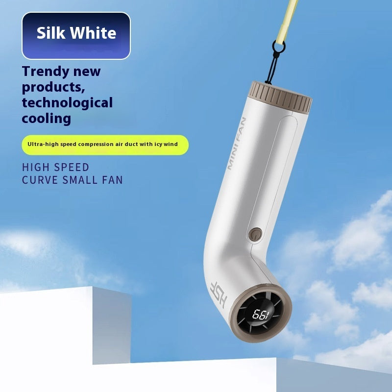 Portable Turbo Handheld Fan — 199-Speed, USB Rechargeable, 3 Colors
