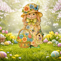 Spring Bunny Garden Décor – Handcrafted Wooden Easter Bunny Yard & Porch Decoration by G.Debrekht - 8652865F
