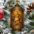 Holy Family Scene Holiday Wooden Ornaments by G. DeBrekht - Nativity Holiday Decor - 8652875
