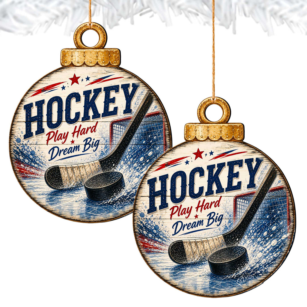 Personalized Hockey Christmas Ornament – Hockey Player Gift – Custom Sports Ornament by G.Debrekht - 8652886