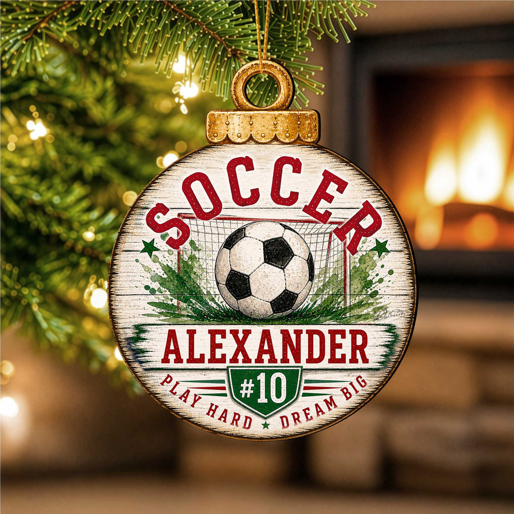 Personalized Soccer Christmas Ornament – Custom Soccer Player Ornament – Soccer Team Gift – Sports Christmas Ornament – Soccer Fan Keepsake by G.Debrekht - 6852890