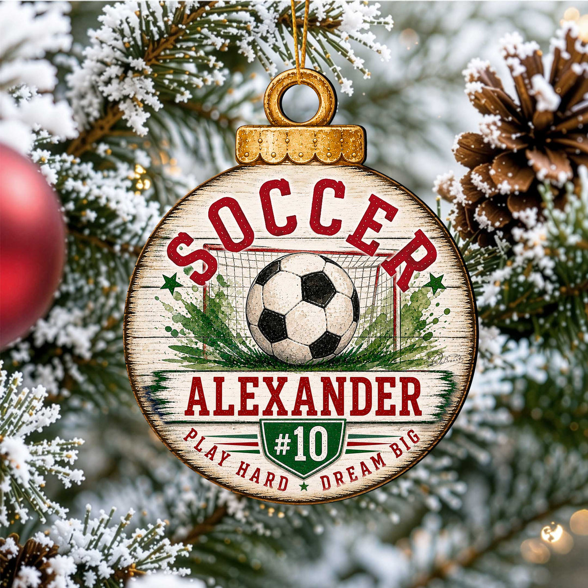 Personalized Soccer Christmas Ornament – Custom Soccer Player Ornament – Soccer Team Gift – Sports Christmas Ornament – Soccer Fan Keepsake by G.Debrekht - 6852890