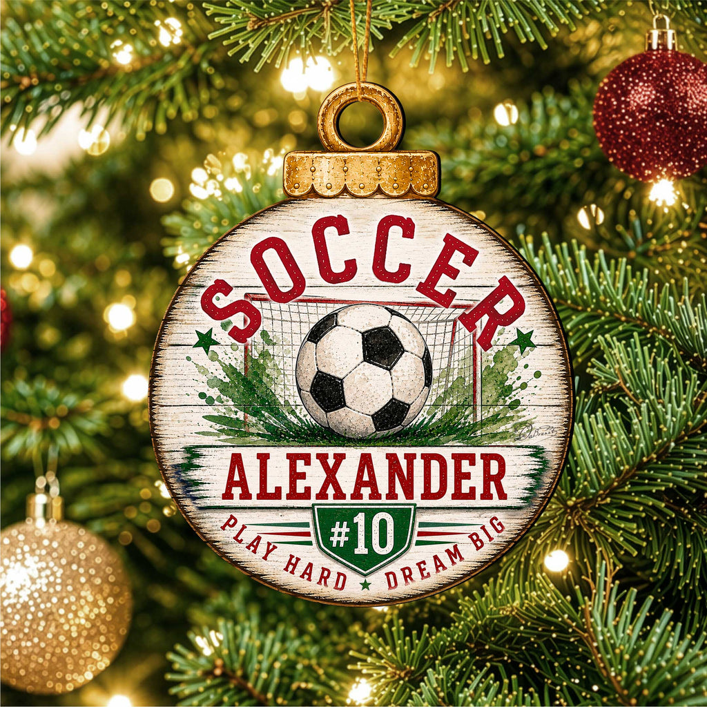 Personalized Soccer Christmas Ornament – Custom Soccer Player Ornament – Soccer Team Gift – Sports Christmas Ornament – Soccer Fan Keepsake by G.Debrekht - 6852890