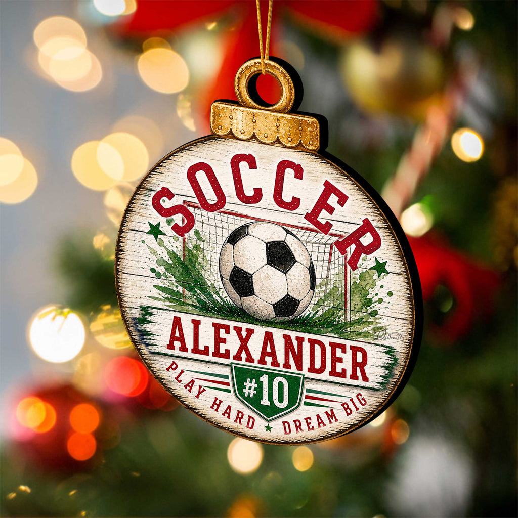 Personalized Soccer Christmas Ornament – Custom Soccer Player Ornament – Soccer Team Gift – Sports Christmas Ornament – Soccer Fan Keepsake by G.Debrekht - 6852890