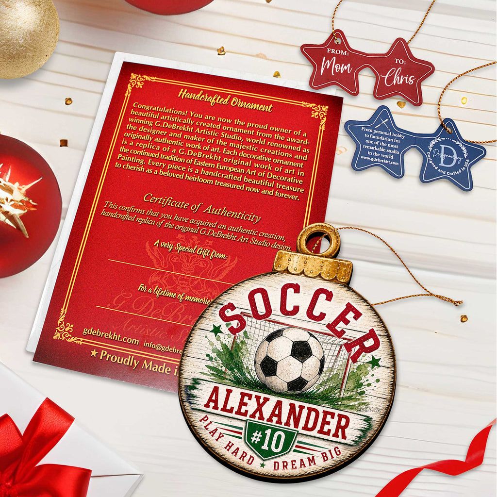 Personalized Soccer Christmas Ornament – Custom Soccer Player Ornament – Soccer Team Gift – Sports Christmas Ornament – Soccer Fan Keepsake by G.Debrekht - 6852890