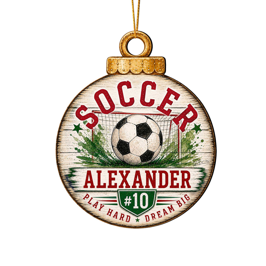 Personalized Soccer Christmas Ornament – Custom Soccer Player Ornament – Soccer Team Gift – Sports Christmas Ornament – Soccer Fan Keepsake by G.Debrekht - 6852890