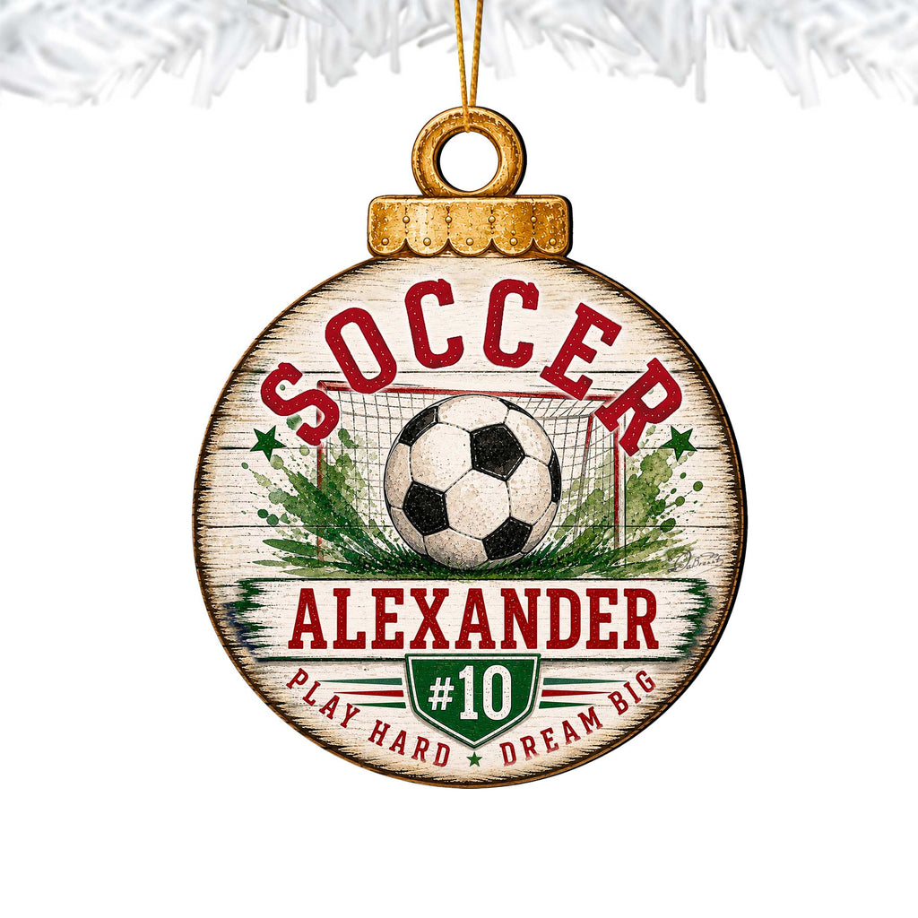 Personalized Soccer Christmas Ornament – Custom Soccer Player Ornament – Soccer Team Gift – Sports Christmas Ornament – Soccer Fan Keepsake by G.Debrekht - 6852890