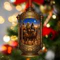 Three Wise Men Lantern Wooden Christmas Ornament – Religious Nativity Décor by G. Debrekht – 8652906
