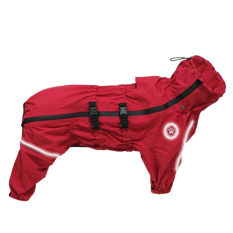 Pet Raincoat Waterproof Four-legged Dog Jacket