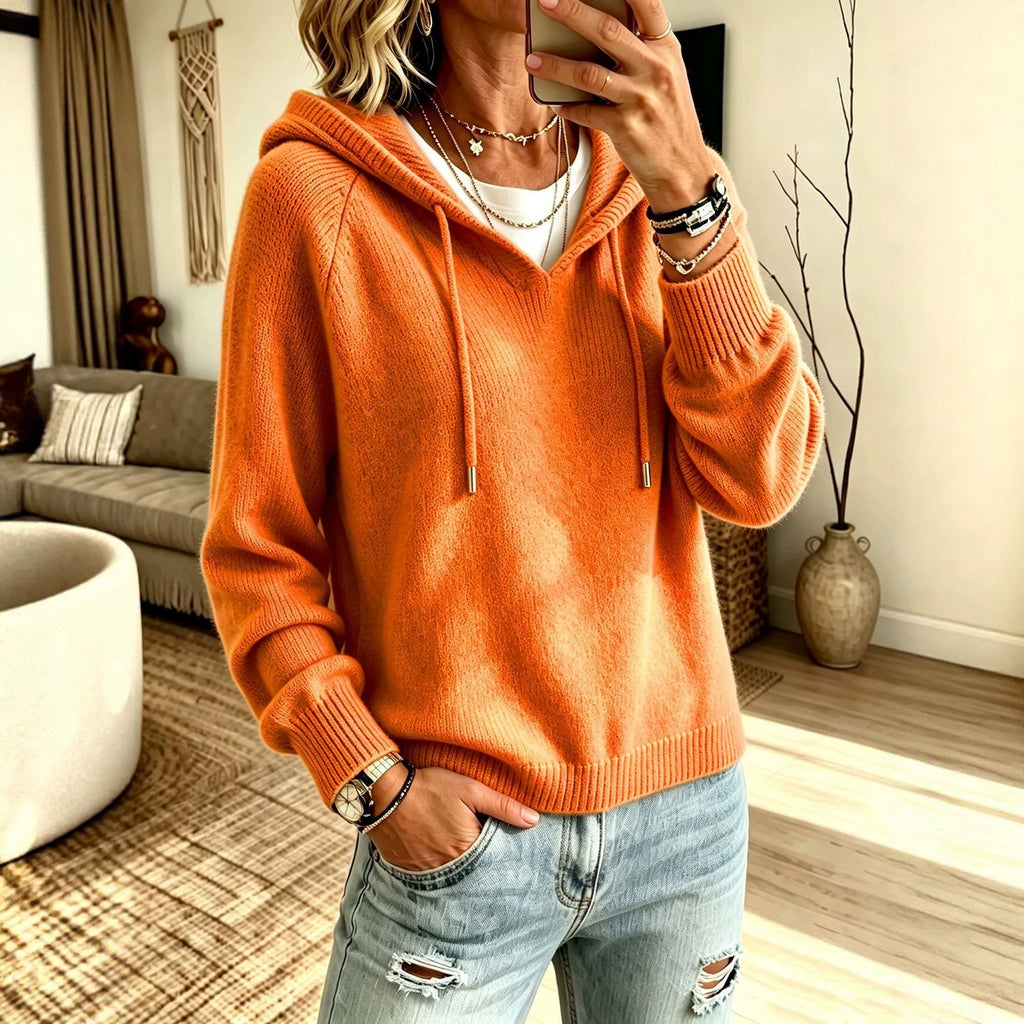 Women’s Casual Hooded Warm Pullover Sweater – 8 Colors