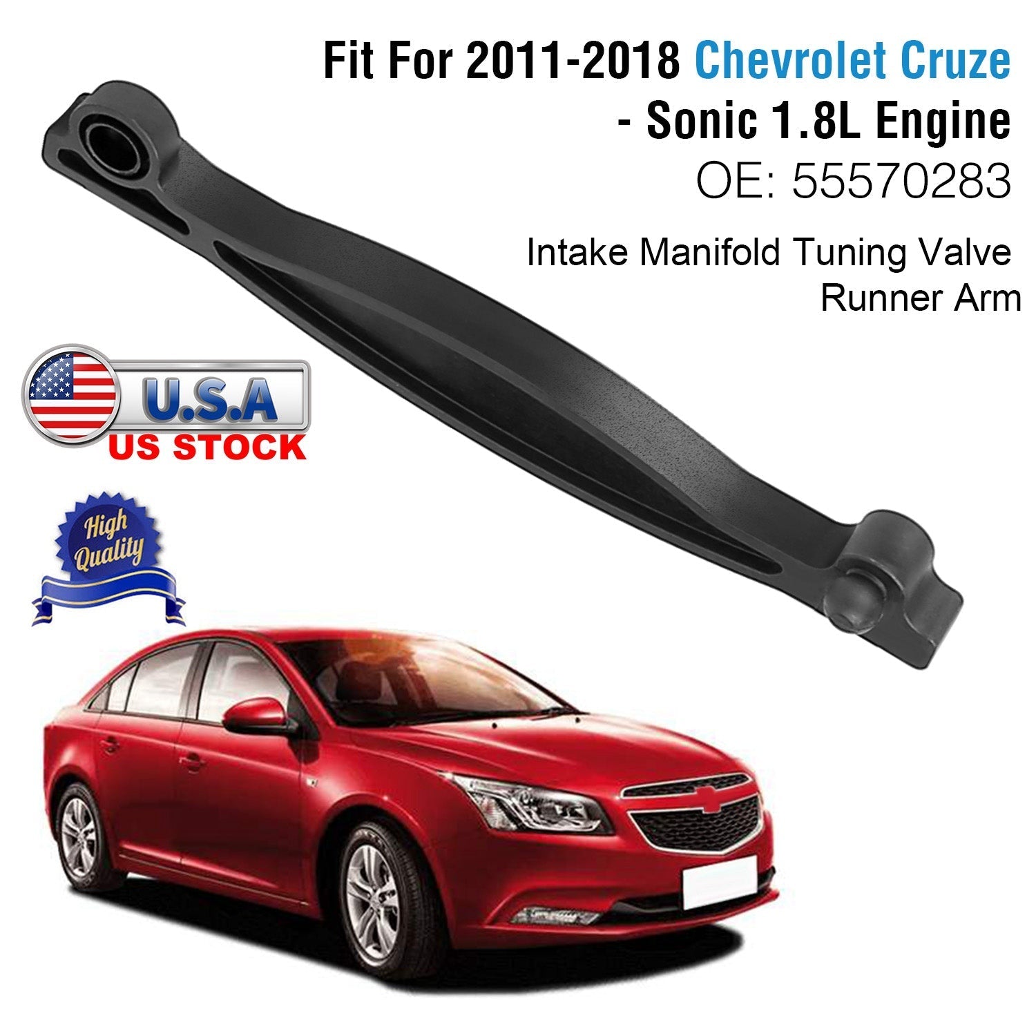 Intake Manifold Tuning Valve Runner Arm Fit For Chevrolet Cruze - Sonic 1.8L Engine 2011-2018ÊOEM 55570283