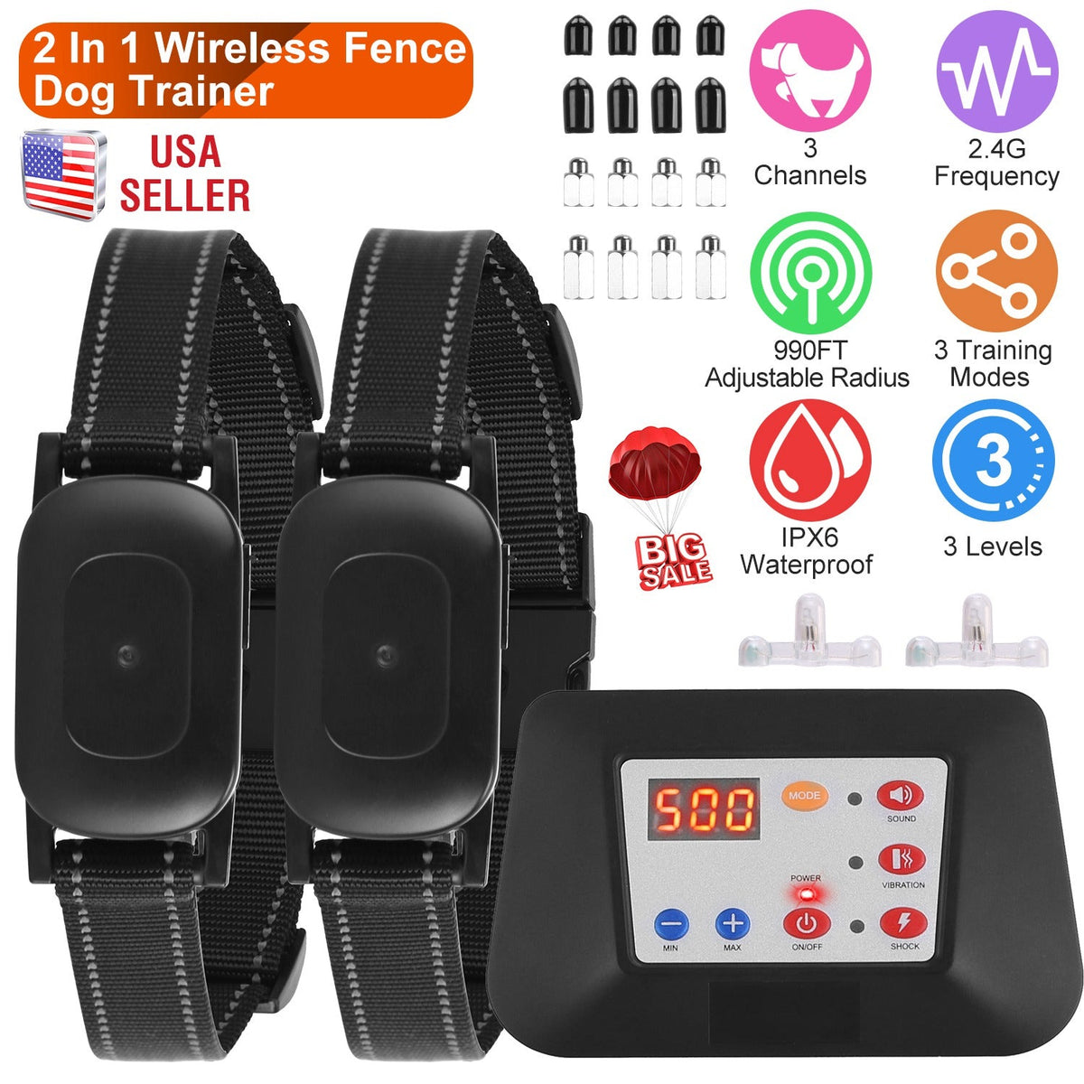 GBruno 990FT Radius Dog Training Collar
