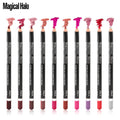 Magical Halo Easy To Color Lip Liner / Eyeliner 10 Colors Waterproof Lip Pencil That Lasts Makeup And Does Not Fade