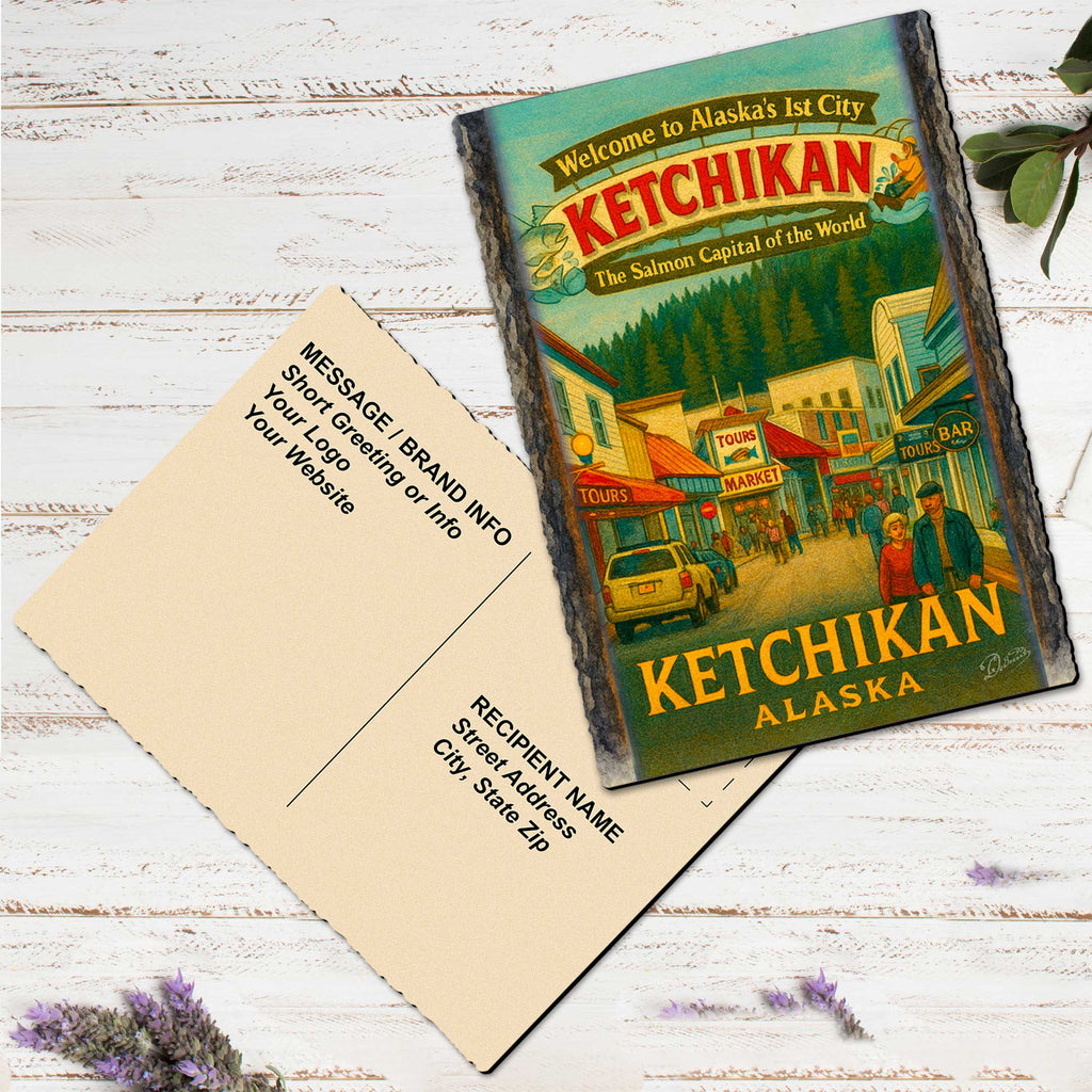 Welcome to Ketchikan Greeting Card by G. Debrekht - 97116GC