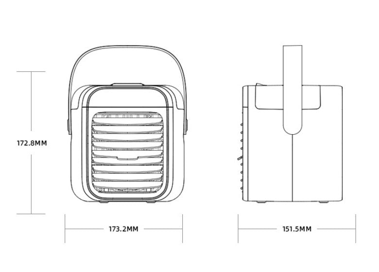 New portable water cooling fan Mini home desktop air conditioner fan USB charging cooling fan