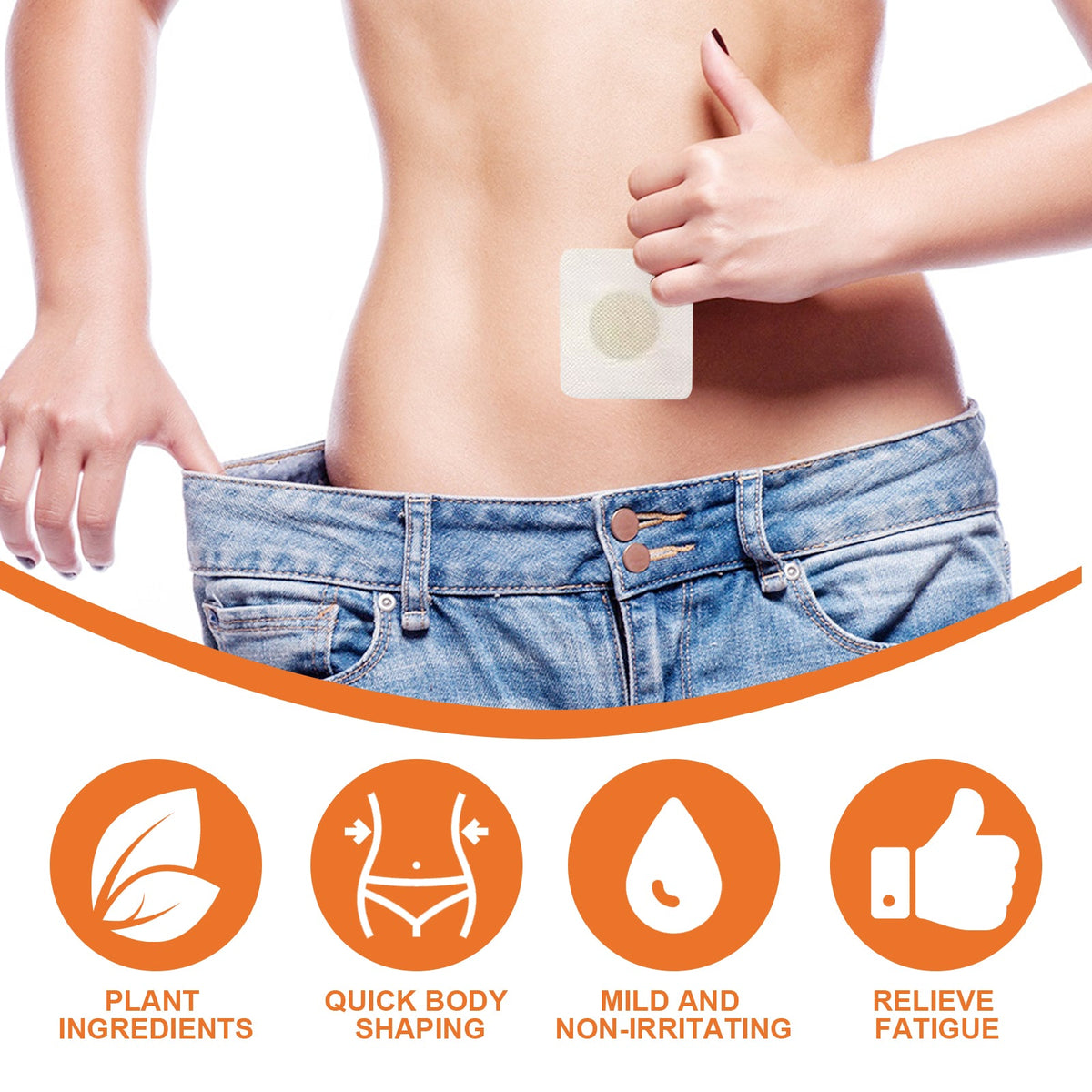Bee-Venom Shaped Lymphatic Patch, Which Relieves Lymphatic Swelling And Tightenes Body And Arms - Meat Belly Button Patch