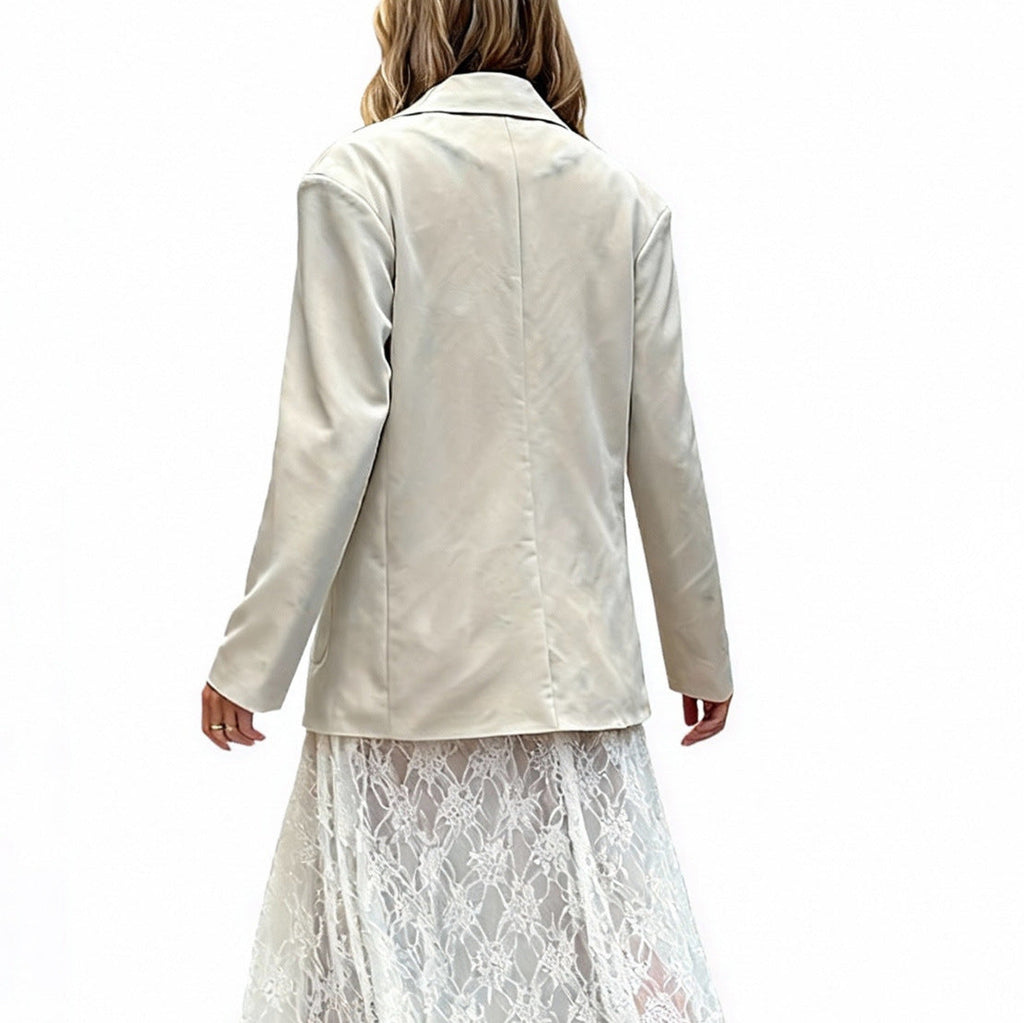 Casual Chic Commuter Straight-Leg Long-Sleeve Blazer For Women