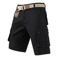 Men's Washed Cotton Multi Pocket Casual Cargo Knee Length Shorts