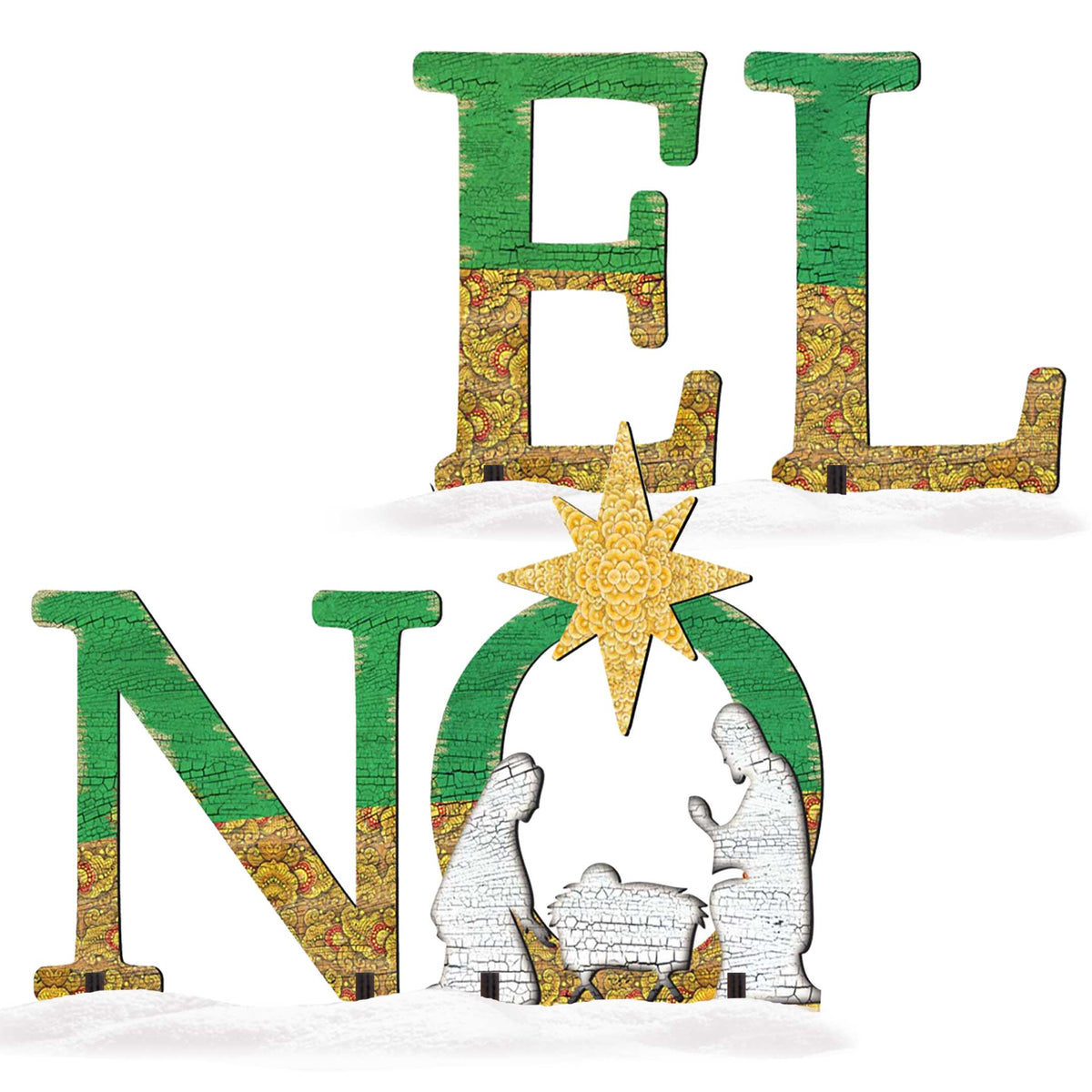 Noel Outdoor Nativity Set  by G. DeBrekht - Nativity Holiday Décor - 8121457F-S4L