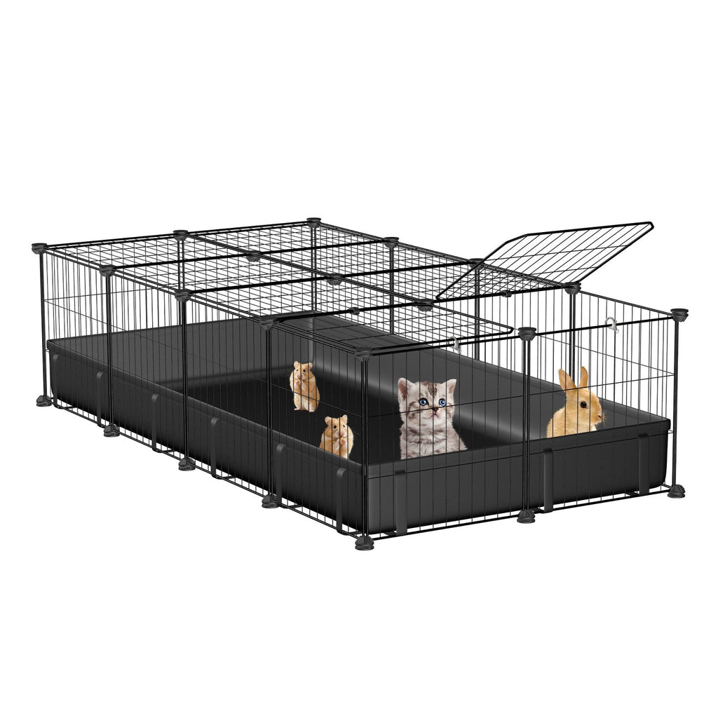 Guinea Pig Cage 47x24x12" with 20 Panels & Waterproof Mat