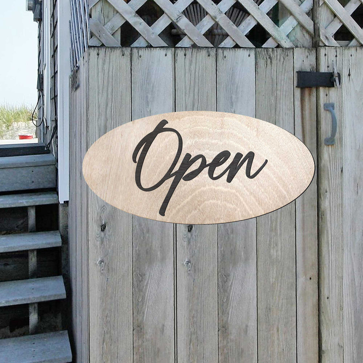 Open sign, Business sign, Made in the USA sign, Made from wood - 320325