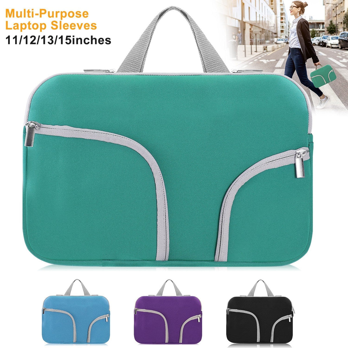 Portable Laptop Sleeve Bag for Macbook Air 11"13"12"15" Notebook Protector Case Carry Bag