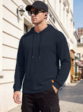 Mens Jacquard Half-zip Hoodie Pullover Knitwear