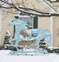 Prancing Deer Wildlife Outdoor Decor by G. DeBrekht - Wildlife Holiday Decor - 8198211-1F