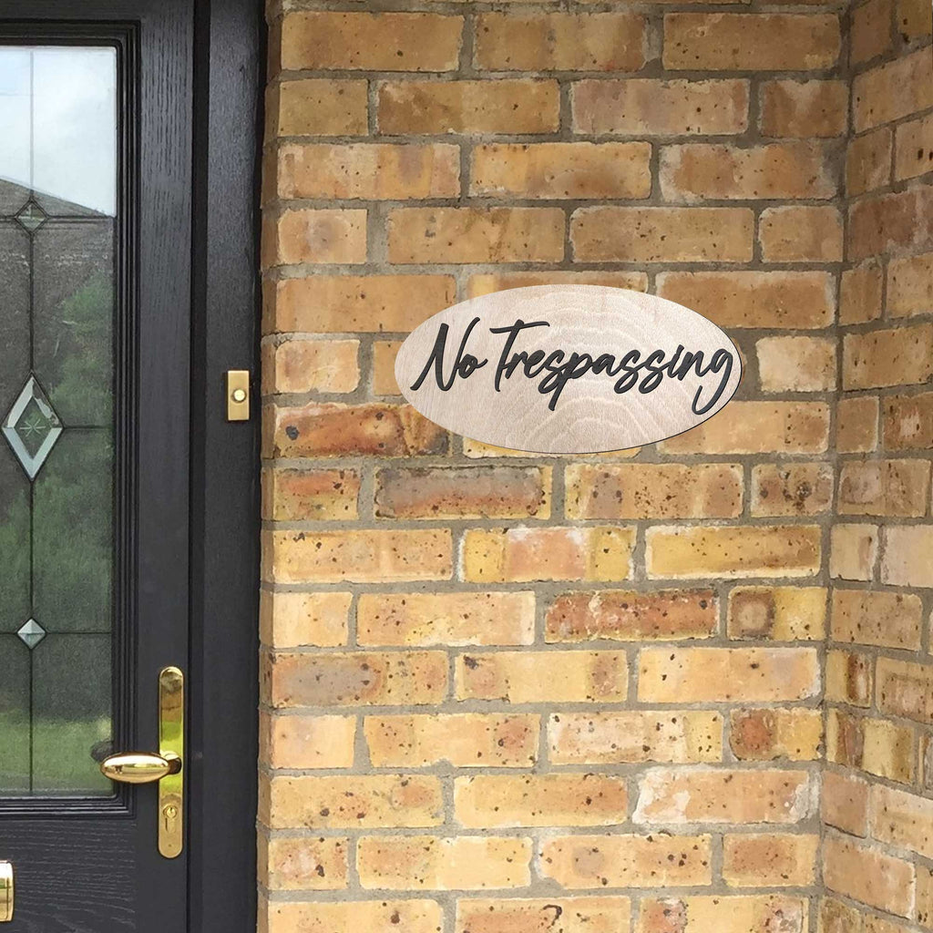 No Trespassing Sign, Business Sign, made in the USA sign, Birch wood sign, Lightweight sign - 320323