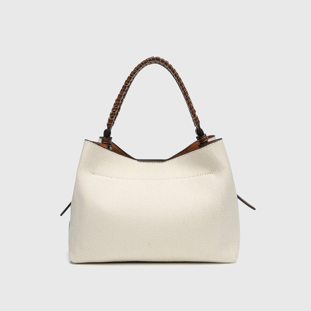 Handwoven Straw Bucket Bag - Women's Casual Tote with Shoulder Strap for Spring Summer Daily Commute Shopping Beach Travel