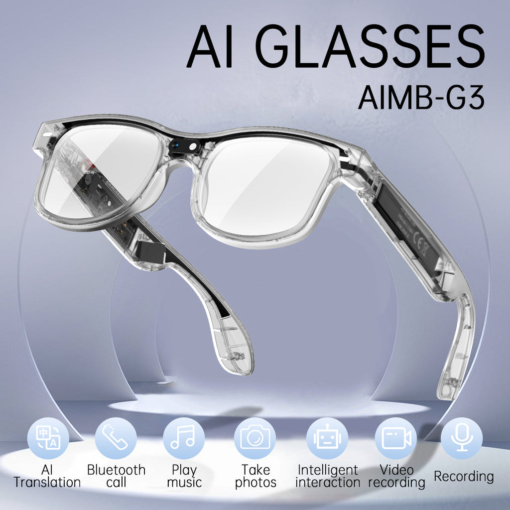 8MP AI Smart Glasses Bluetooth Sunglasses For Music Calling Translation G3