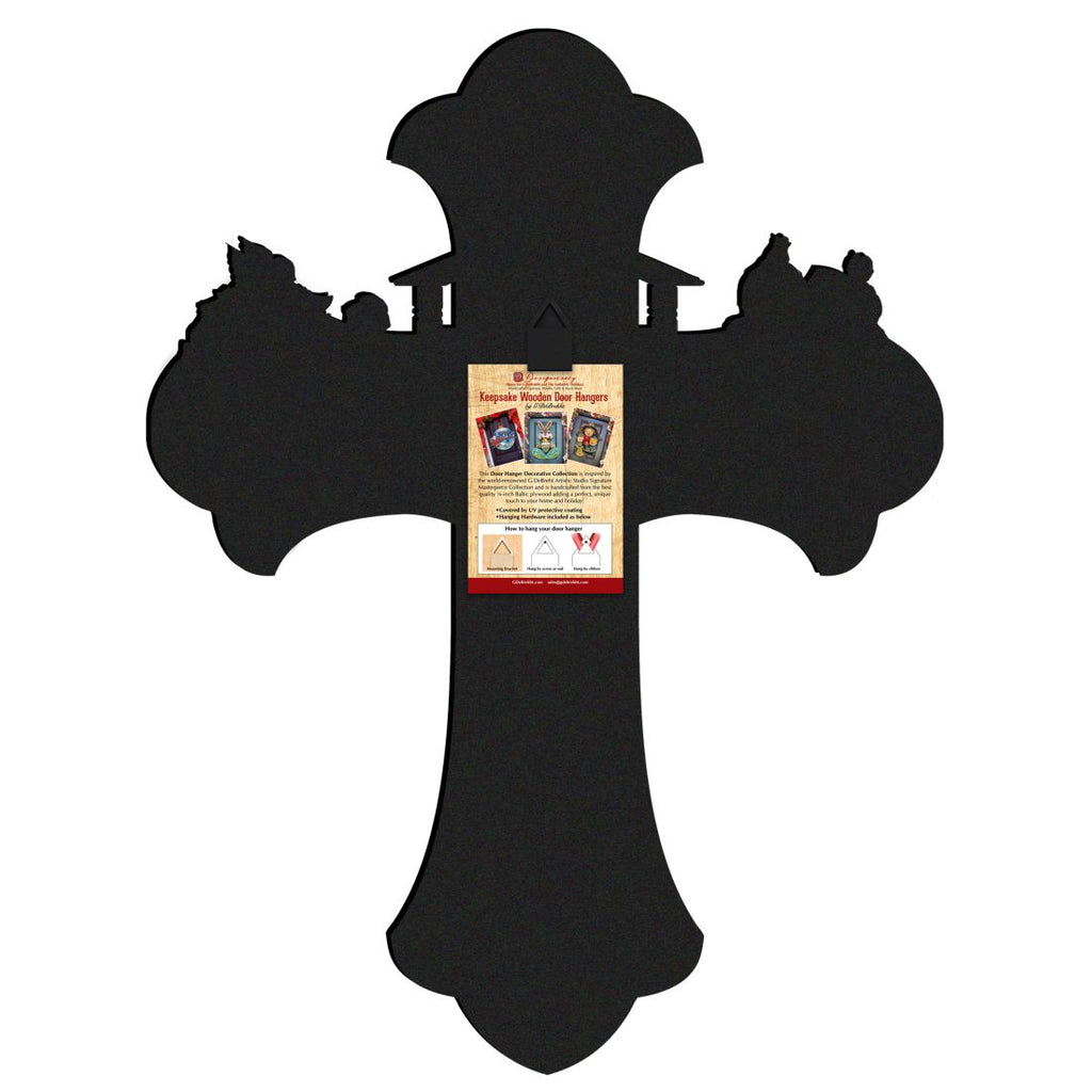 Nativity Cross Outdoor Decor by G. DeBrekht - Nativity Holiday Decor - 8191164F