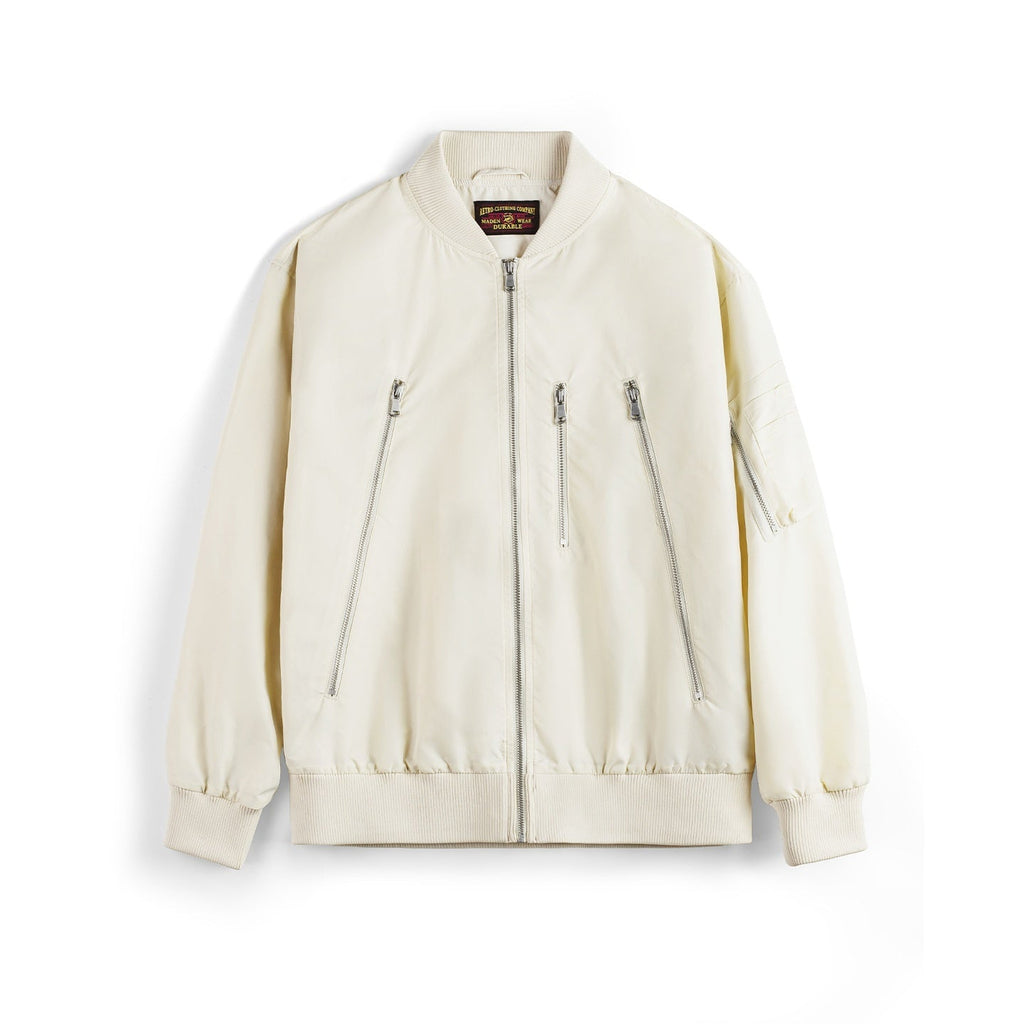Casual White L2B Pilot Jacket Nylon Thin Baseball Uniform