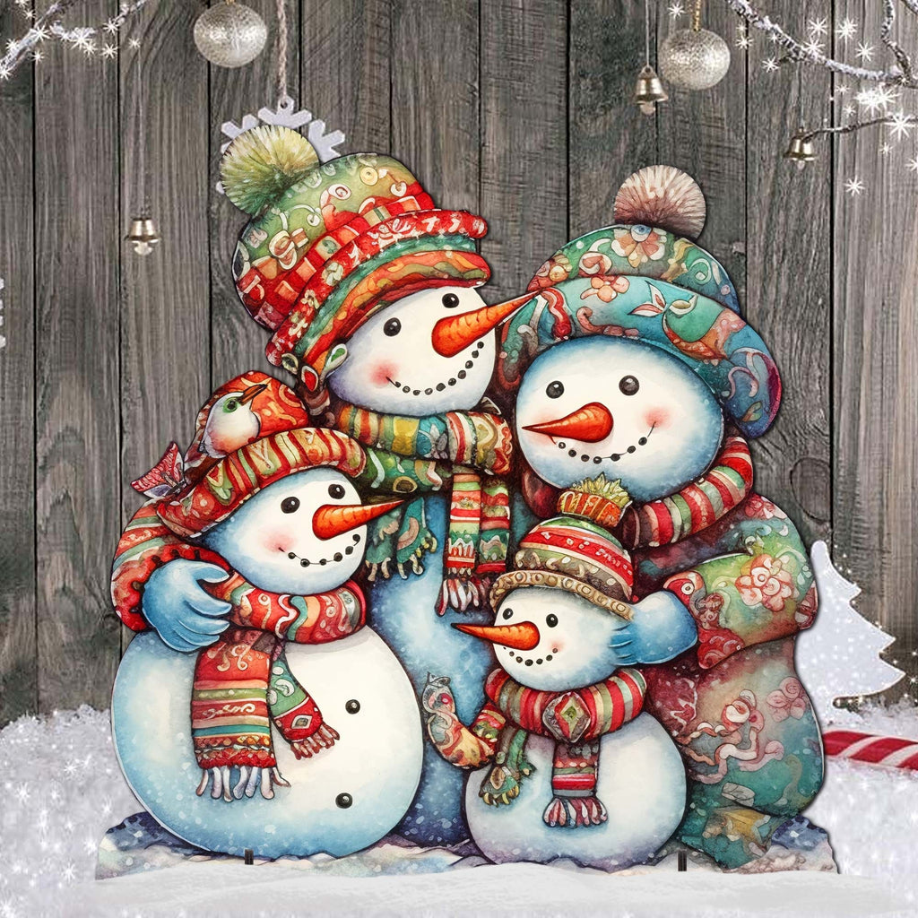 Snowman Family Outdoor Decor by G. Debrekht - Christmas Santa Snowman Decor - 8611057F