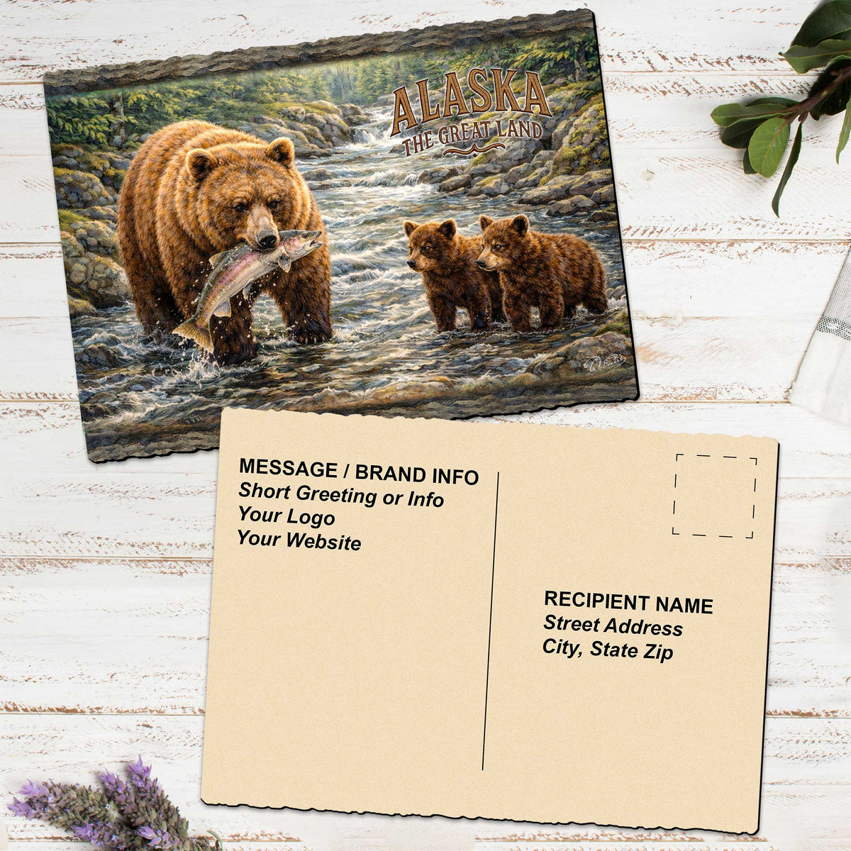 Bear Family Catch Greeting Card Greeting Card by G. Debrekht - 97102GC