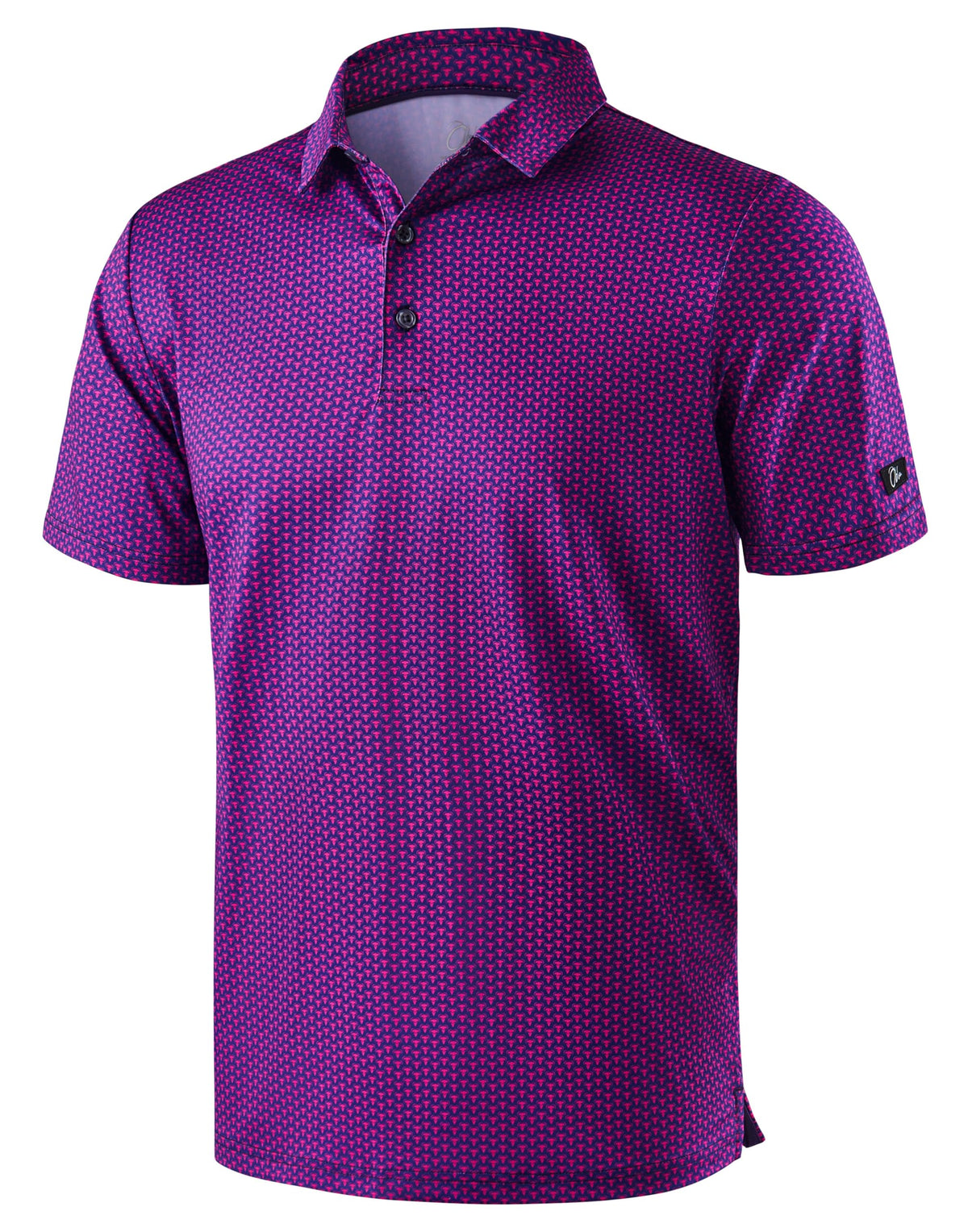 Obla Men's Golf Polo Shirts Print Short Sleeve Dry Fit Collared Shirt